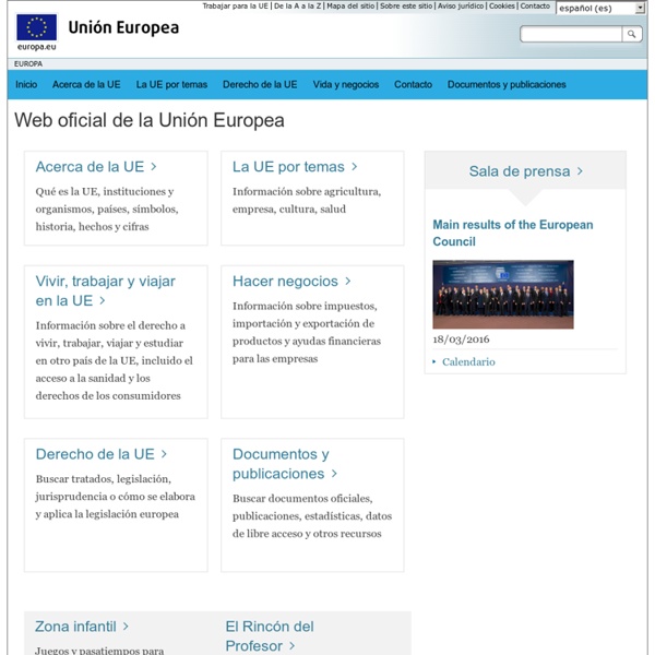 La web oficial de la Unión Europea