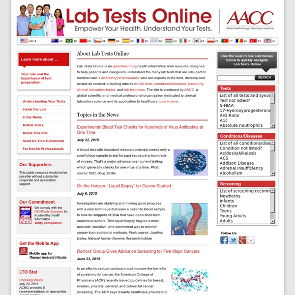 Lab Tests Online Pearltrees