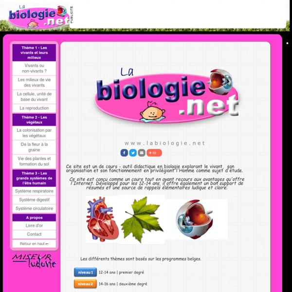 La Biologie.net, le corps humain sur le web (anatomie, physiologie)