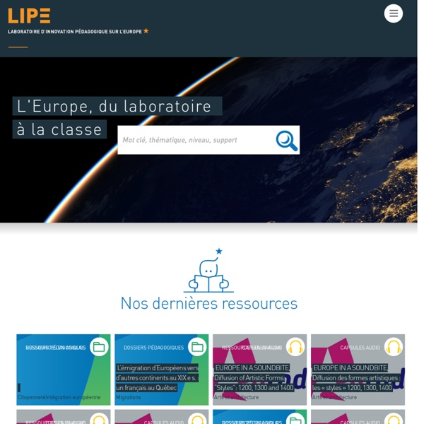 Accueil - LIPE : Laboratoire d'innovation pédagogique sur l'Europe