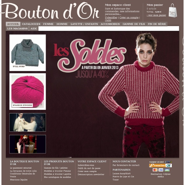 Laines Bouton d'Or - Site officiel, Vente de fils à tricoter