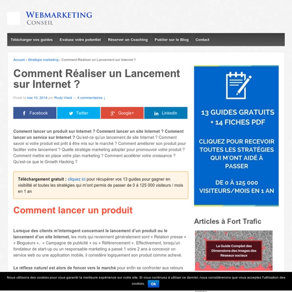 ▶ Lancer un Produit sur Internet