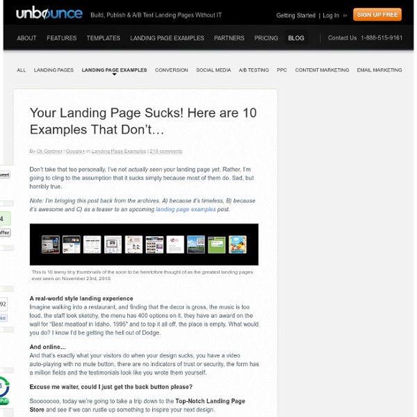 Your Landing Page Sucks! Here are 10 Examples That Don’t…
