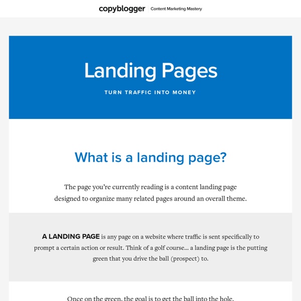 Landing Page Tutorials and Software