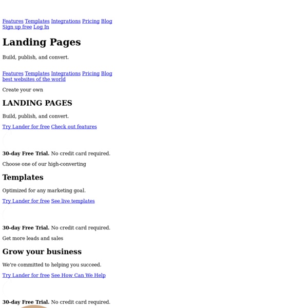 Landing Page: Create, Publish and Optimize for Free