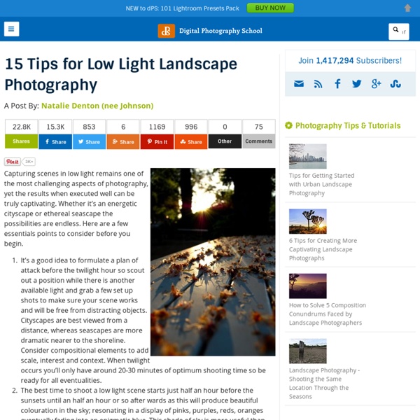 15 Tips for Low Light Landscape Photography