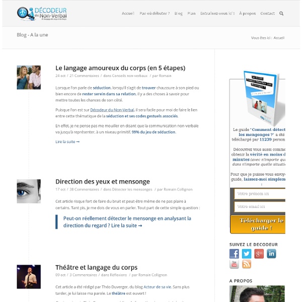 Le langage du corps à la loupe
