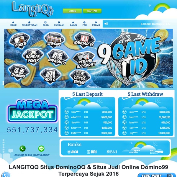 LangitQQ: Situs Judi DominoQQ Domino99 & BandarQ Online