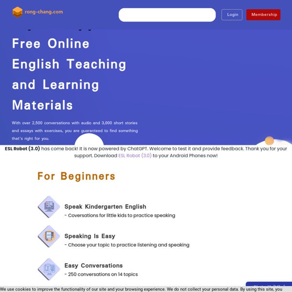 ESL: English as a Second Language - Free English learning resources