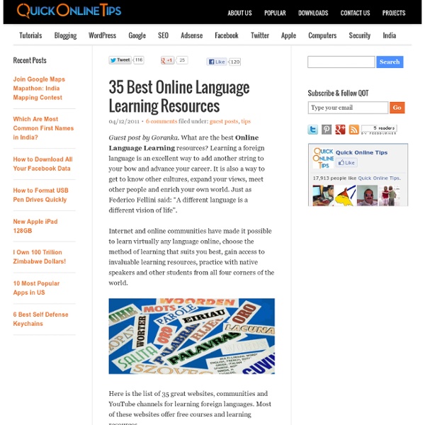 35 Best Online Language Learning Resources