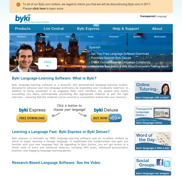 Language Learning Software - Learn Spanish & More Free with Byki