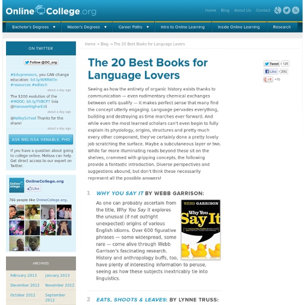 The 20 Best Books for Language Lovers » Online College Search