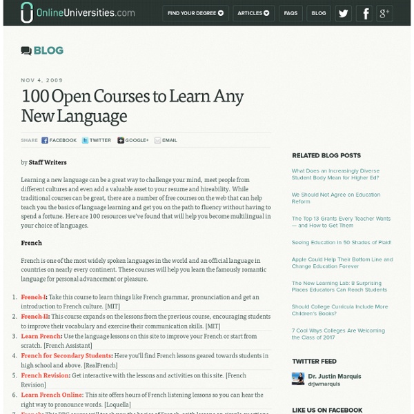 100 Open Courses to Learn Any New Language