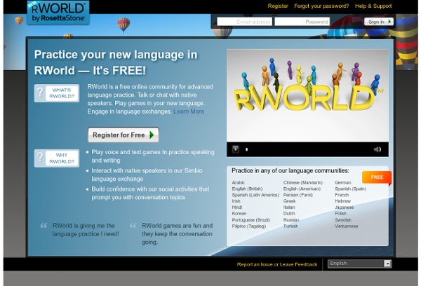 Online language practice community by Rosetta Stone