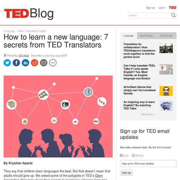 How to learn a new language: 7 secrets from TED Translators