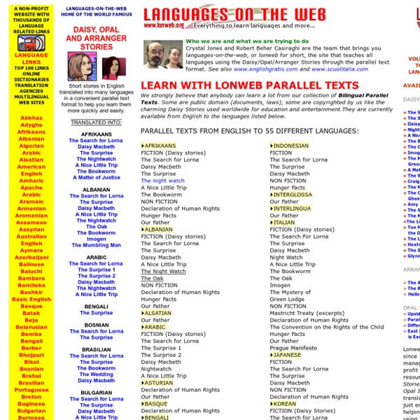 LANGUAGES ON THE WEB - THE ONE AND ONLY WEB SITE TO LEARN FOREIGN LANGUAGES ONLINE