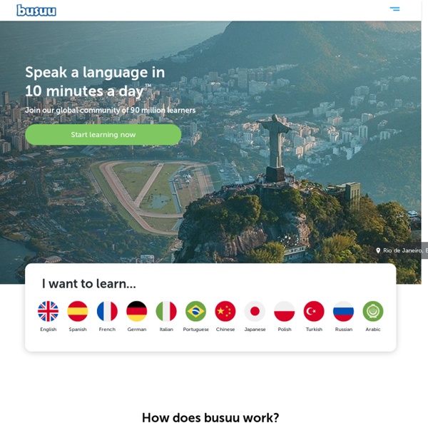 Inscris-toi gratuitement sur busuu.com - la communauté pour apprendre les langues!