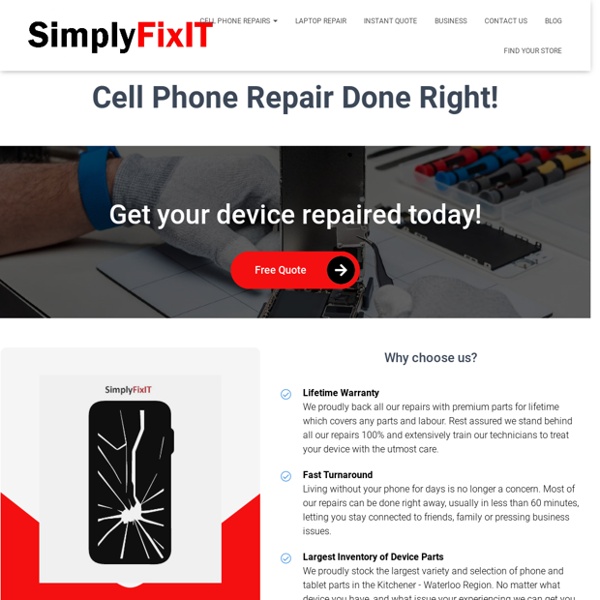Cell Phone & Laptop Repair - Same Day Service - SimplyFixIT