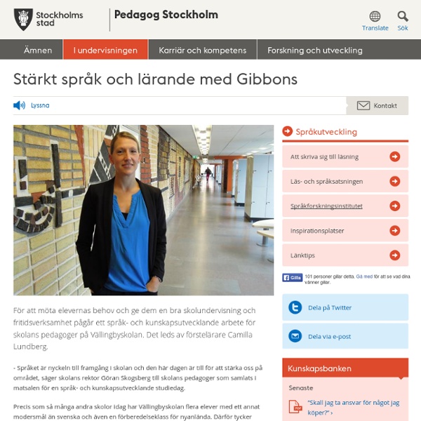 Stärkt språk och lärande med Gibbons