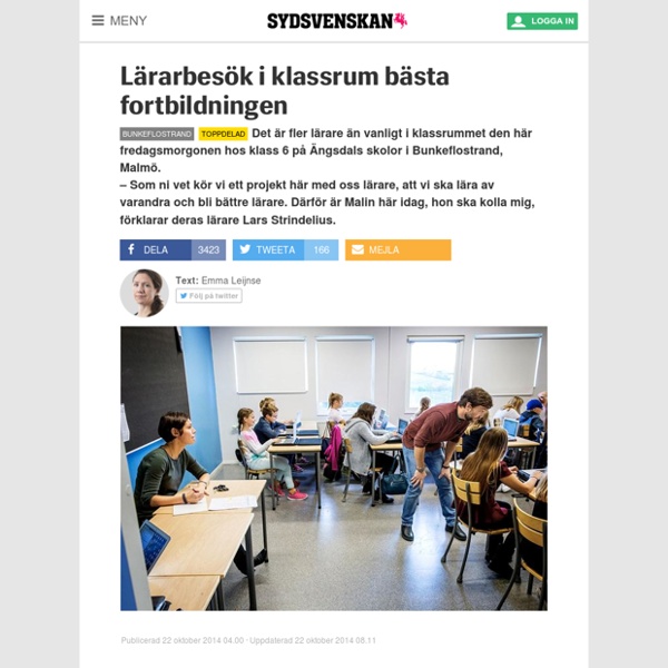 Lärarbesök i klassrum bästa fortbildningen