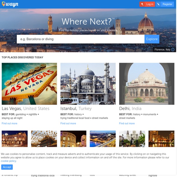 WAYN.COM (Where Are You Now?): The world's largest travel and lifestyle social network