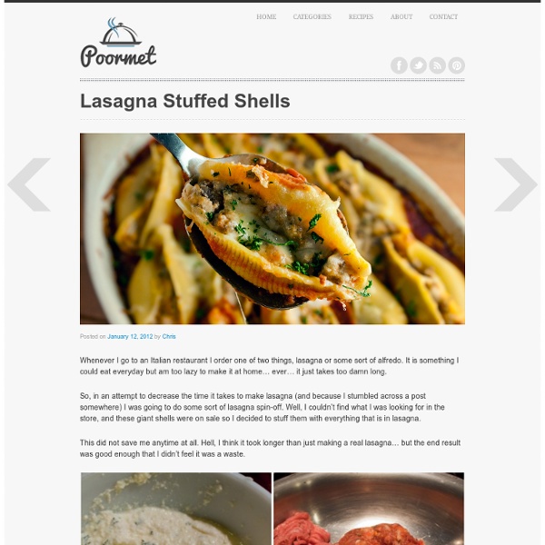 Lasagna Stuffed Shells Recipe
