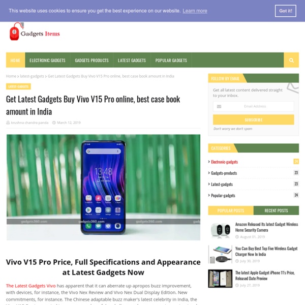 Get Latest Gadgets Buy Vivo V15 Pro online, best case book amount in India
