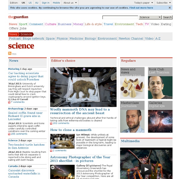 Science news, comment and analysis