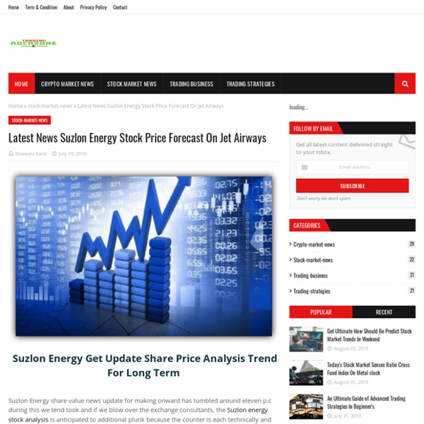 Latest News Suzlon Energy Stock Price Forecast On Jet Airways