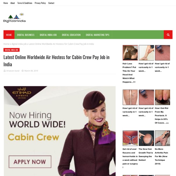 Latest Online Worldwide Air Hostess for Cabin Crew Pay Job in India