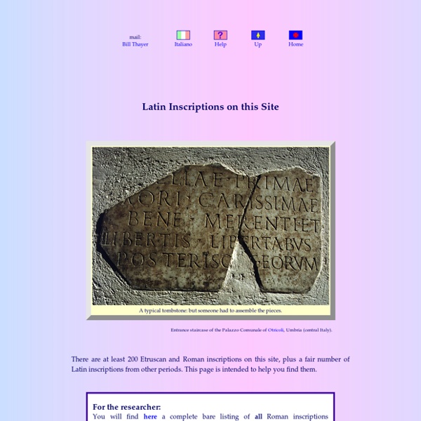 Latin Inscriptions