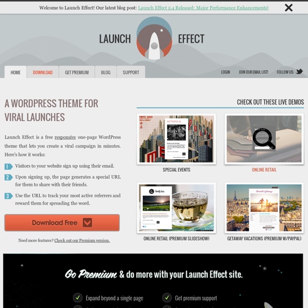 Launch Effect - A WordPress Theme for Viral Launches