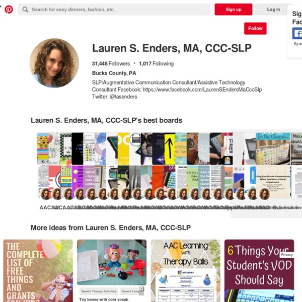 Lauren S. Enders, MA, CCC-SLP (lasenders) on Pinterest