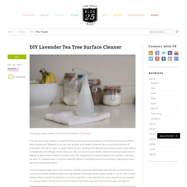DIY Lavender Tea Tree Surface Cleaner