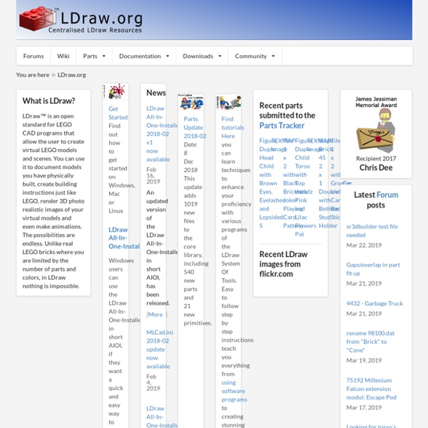 The Central Site for the LDraw Family of LEGO® CAD Software