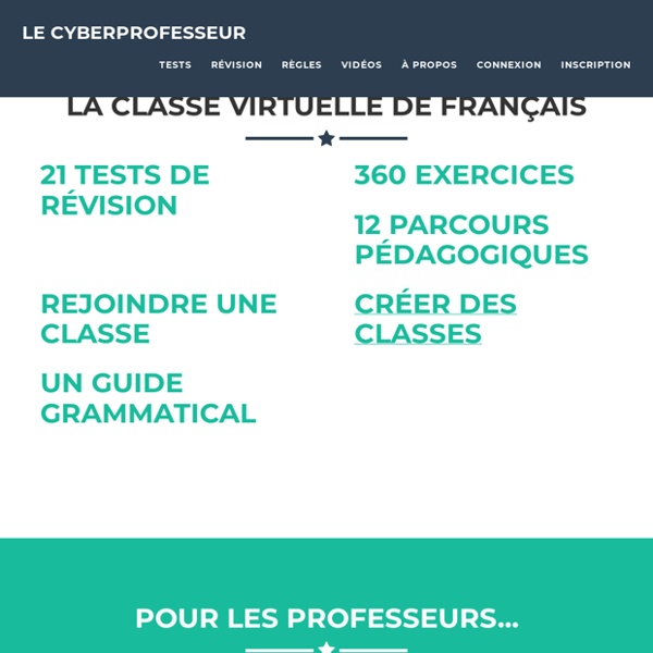 Le Cyberprof : les tests essentiels pour réviser son français