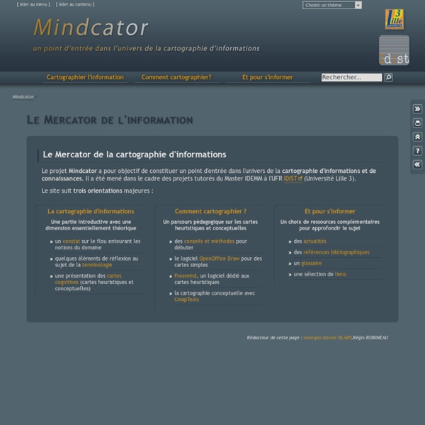 Le Mercator de l'information - Mindcator: Cartographie de l'information