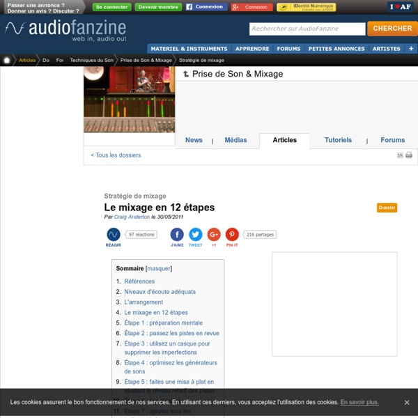 Le mixage en 12 étapes