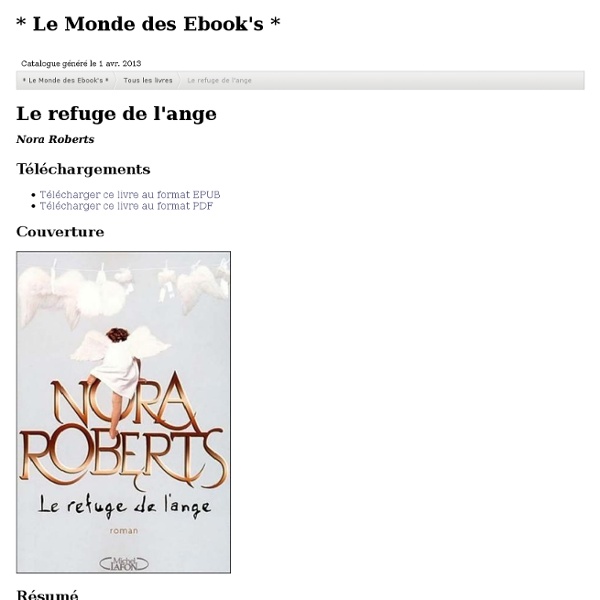 Le refuge de l'ange - Nora Roberts