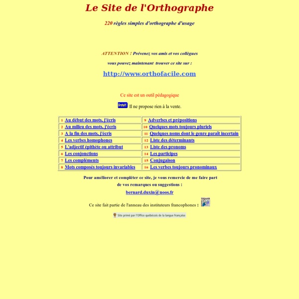 Le Site de l\'Orthographe