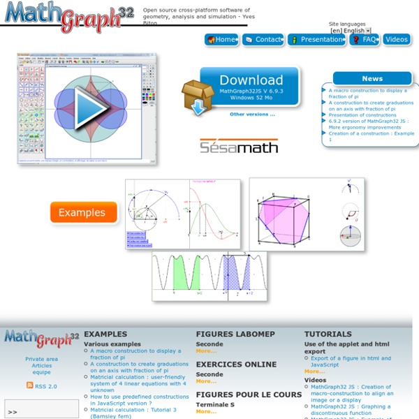 Le site de MathGraph32