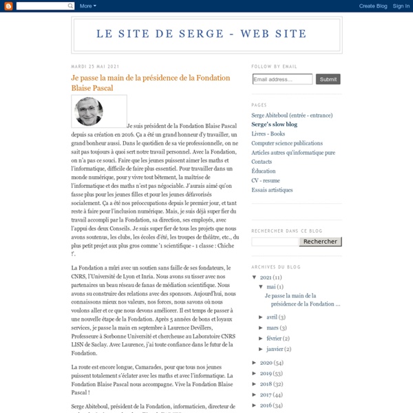 Le slow blog de Serge