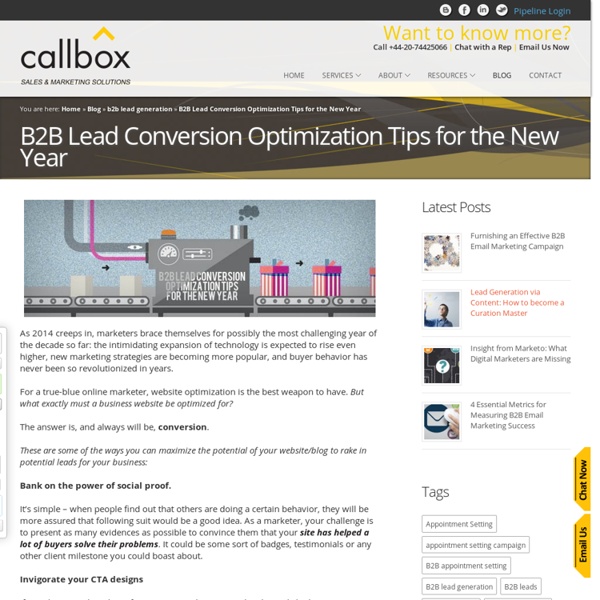 B2B Lead Conversion Optimization Tips for the New Year