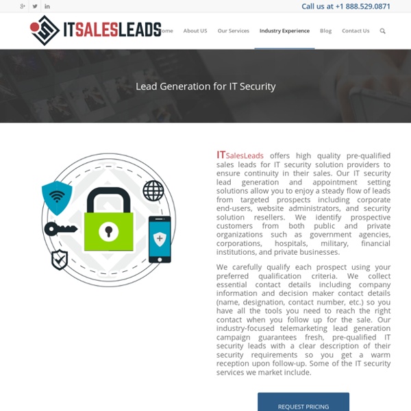 Lead Generation for Data Security Solutions