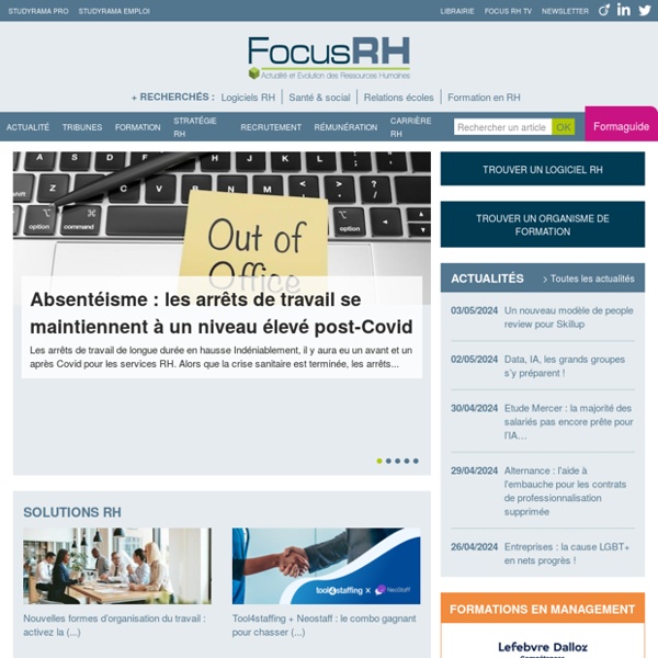 Focus RH - Le site leader de l’actualité RH auprès des décideurs RH