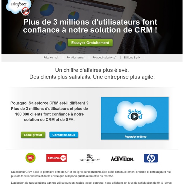 Le Leader du CRM et du Cloud Computing - salesforce.com France