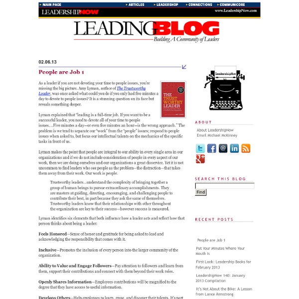 Leading Blog: A Leadership Blog