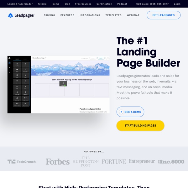 LeadPages Software - mobile responsive landing page generator