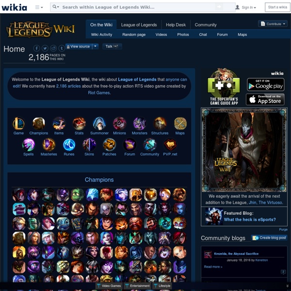 League of Legends Wiki - Champions, Items, Strategies, and many more!