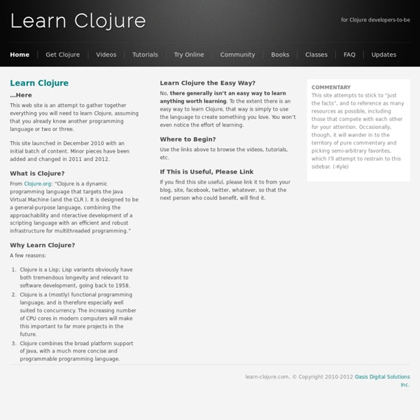 Learn Clojure